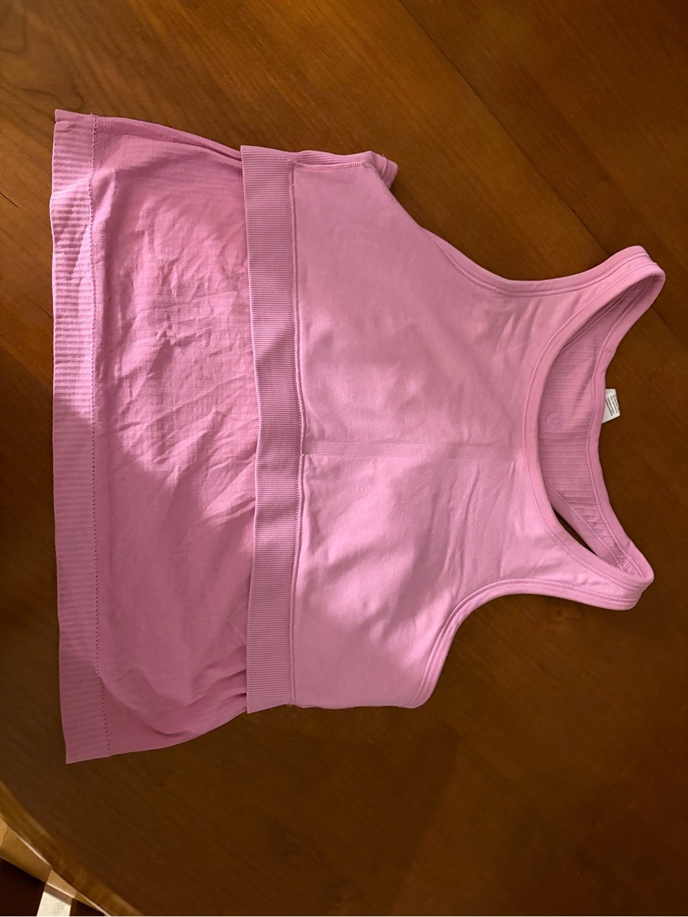 New Lululemon Athletica Pink Ribbed Tank Top
Street crop racer back pink - Picture 7 of 7